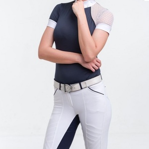 Camiseta de Equitación Elástica en 4 Direcciones de Alta Calidad, Capa Base para Competición, Camisa de Polo con Tela Técnica Suave al Tacto - Product Image 4