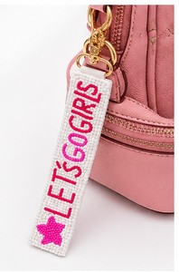 Llavero con Correa de Cuentas para Muñeca, Diseño 'Let's Go Girls' con Estrella Rosa, Cierre Hecho a Mano, Estilo Mini, Accesorio Lindo para Niñas - Product Image 4