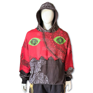 Sudadera con capucha estampada para mujer, bordada, de forro polar, estilo patchwork, moderna, informal, de invierno, 100% algodón, venta al por mayor, MOQ bajo - Product Image 2