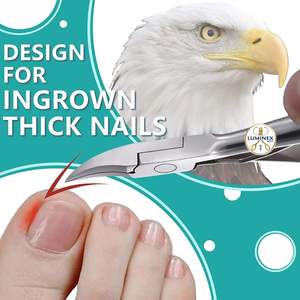Coupe-ongles professionnels pour ongles incarnés, en acier inoxydable, lame incurvée et tranchante, pour hommes et femmes - Product Image 3