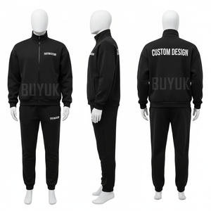 Conjunto Deportivo Verde Personalizado para Hombre, Sudadera con Cierre Completo y Pantalones Deportivos, Ropa Casual de Otoño, 100% Poliéster Transpirable, Corte Regular - Product Image 2