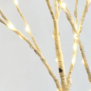 Lampes décoratives écologiques en plastique de style nordique, design tronc de bouleau, éclairage d'ambiance pour les fêtes - Product Image 2