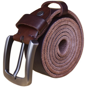Cinturón de Cuero para Hombre, Color Negro y Marrón, Personalizado al por Mayor, con Hebilla de Aleación, Cuero Genuino - Product Image 1