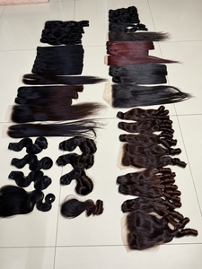 Lots de Cheveux Raides en Gros avec Frontale en Dentelle HD 13x4, Couleurs Personnalisées Disponibles - Product Image 4