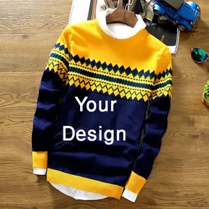 Custom Logo Men's Sweaters High Quality 100% Cotton New Fashionable Dress Men 's Sweaters Direct Supplier Factory From BD