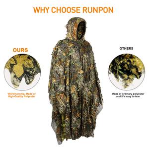 Combinaison de chasse camouflage OEM à manches longues avec capuche et fermeture éclair, ensemble veste et pantalon pour hommes - Product Image 4