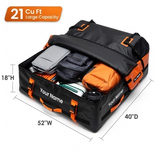 OEM Wholesale Universal Car Roof Top Carrier Bag 21 Cubic Feet <b>Waterproof</b> 840D Heavy Duty Luggage <b>Storage</b> <b>Box</b> for Cars - Product Image 4