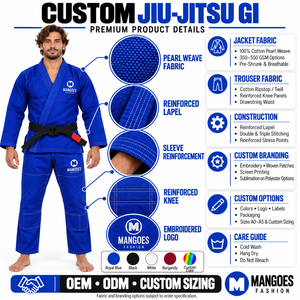 Kimono de Jiu-Jitsu professionnel pour hommes, léger et durable, avec logo personnalisé, pour entraînement et compétition, approuvé par l'IBJJF - Product Image 6