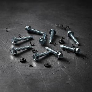 Heavy Duty Carbon Steel Zinc Plated Roofing Construction Fasteners-<b>Self</b> <b>Drilling</b> TEK Point Hex Washer Head Drive <b>Screws</b> Class - Product Image 1