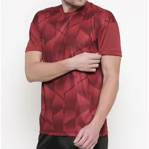 เสื้อยืดผู้ชายแบบถักลายพิมพ์ซับลิเมชั่น คอกลม แขนสั้น ระบายอากาศ แห้งเร็ว กันยับ สวมใส่สบาย เหมาะสำหรับเล่นกีฬา - Product Image 2