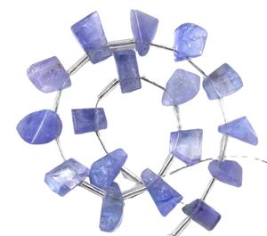 Impresionante calidad, 17 piezas, piedras preciosas de tanzanita Natural, cuentas de pepitas facetadas, joyería hecha a mano, piedra natal de diciembre, venta al por mayor - Product Image 1