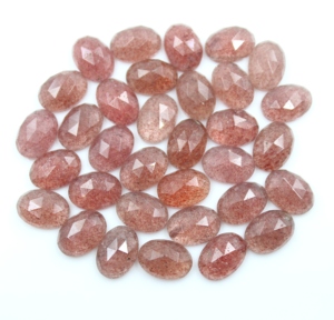 Natural <b>Strawberry</b> Quartz Faceted Gemstone Cabochon AAA Gemstone Jewelry Making, <b>Top</b> Quality <b>Strawberry</b> Oval Shape Stones - Product Image 3