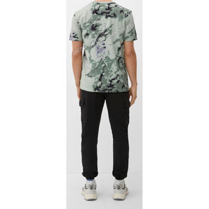 T-shirt pour homme à manches courtes, séchage rapide, léger, imprimé camouflage, col rond uni, respirant, décontracté, sportif, 100% coton - Product Image 4