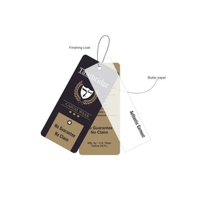Étiquettes de marque en carton imprimées recto simple avec finition brillante pour la présentation de marques de mode et de marchandises - Product Image 2