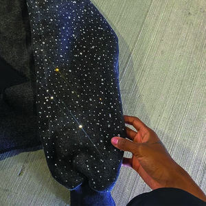 เสื้อฮู้ดแบบมีฮู้ดปักลายแบบรูดซิปแบบปรับแต่งได้เสื้อฮู้ดติดพลอยเทียมมีความเป็นกรด - Product Image 6