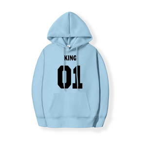 Venta al por mayor unisex multicolor jersey de gran tamaño Sudadera con capucha impresa personalizada número frontal pantalla hombres mujeres cosecha invierno - Product Image 2