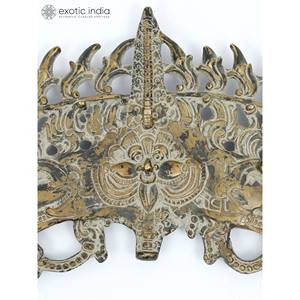 31\" <b>Large</b> Kirtimukha Prabhavali Wall Hanging in Brass Elegant Decorative Piece for Home or Office - Product Image 1