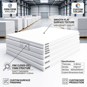PVC <b>Foam</b> Board White PVC Sheet Lightweight <b>Waterproof</b> Panel for DIY Construction Interior Project - Product Image 4