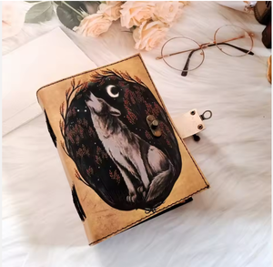 Cuaderno de Cuero Genuino Hecho a Mano de Primera Calidad, Diseño Vintage de Lobo, Diario para Escribir, Viajar, Dibujar, Uso Personal - Product Image 5