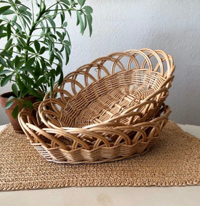 Panier de rangement en rotin pour fruits et pain, motif tendance, aspect accrocheur, qualité supérieure, fourni d'Inde - Product Image 5