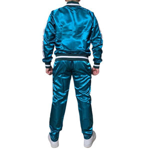 Ensemble sweat à capuche et pantalon en nylon satiné brillant de haute qualité pour homme, tenue décontractée d'hiver, style streetwear color block, survêtement homme - Product Image 5