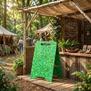 4GoodThings Model 1 Recycled Plastic A-Frame Sign Board with Handle and <b>Hinge</b> Stand-Eco-Friendly Furniture - Product Image 4
