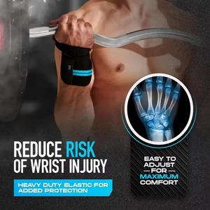 Bandes de soutien élastiques réglables pour poignets, idéales pour la musculation, le fitness, le powerlifting, l'haltérophilie, équipement de musculation robuste pour l'entraînement. - Product Image 5