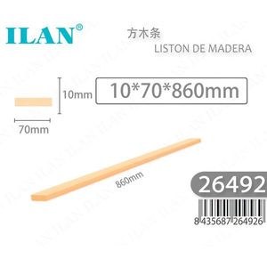 Listello Rettangolare in Legno Ilan 10x70x860 mm per Progetti di Falegnameria - Product Image 1