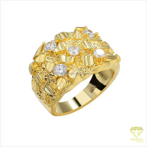 Bold Multi <b>Stone</b> Moissanite Diamond <b>Ring</b> With 925 Sterling Silver Gold Tone Finish <b>For</b> <b>Men</b>’s Premium Wholesale Fashion Jewelry - Product Image 2