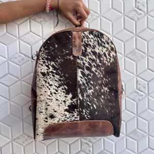 Genuine Leather Handmade Cowhide Fur Leather <b>Backpack</b> Rucksack High Quality <b>Multi</b> Uses <b>Backpack</b> Wholesale Bulk Product - Product Image 1