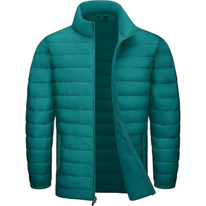Blousons matelassés d'hiver chauds et imperméables avec capuche, style streetwear, 100 % nylon, col montant, logo frontal, unisexe - Product Image 2