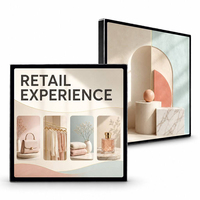 Pantalla Digital Cuadrada Grande Nativa 1:1 de 52 y 59 Pulgadas 1900x1900 RK3568, Panel Publicitario para Centros Comerciales de Lujo, Personalizable