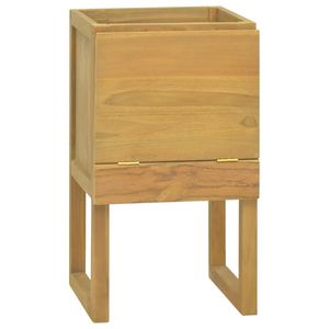 Meuble de salle de bain en bois de teck naturel massif, taille moyenne - Product Image 1