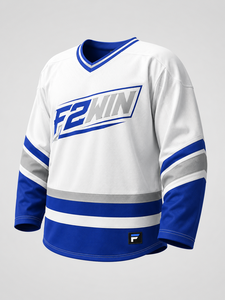 เสื้อฮอกกี้น้ำแข็งสีดำทองสำหรับผู้ชาย F2WIN คอวี แขนยาว ระบายเหงื่อได้ดี ทรงปกติ ระบายอากาศได้ดี พิมพ์ลายตามสั่ง - Product Image 2