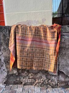 Cotton Kantha Vintage Block Printed Reversible Quilt Handmade Indian <b>Bedspread</b> with Traditional Floral Design - Product Image 4
