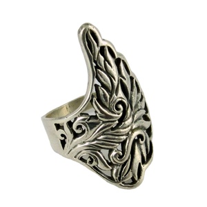 Bague en argent Sterling 925 simple thaïlandais en forme de lancement, bijoux en argent frais 925, Sterling indien - Product Image 1