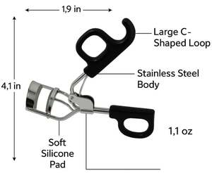 Recourbe-cils en acier inoxydable, sans pincement, avec prise confortable, pour des boucles durables, ajustement universel pour cils raides et courts - Product Image 6