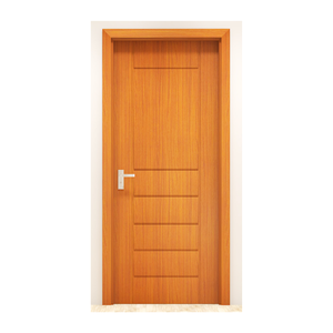 DEWOO Société usine professionnelle personnalisé porte en acier moderne WPC laminé étanche PVC fini manuel pour hôtels maisons - Product Image 1