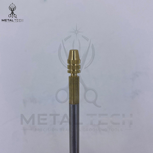 Herramienta de peluquería de acero inoxidable con mango moleteado y cabezal de latón, soporte para agujas de ventilación, gancho para anudar el cabello reemplazable y herramienta para pelucas de encaje - Product Image 4