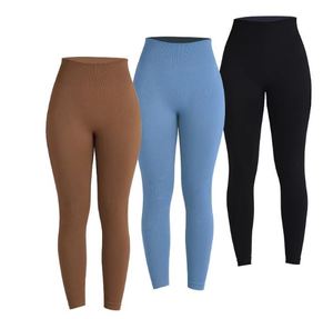 Leggings Deportivos de Cintura Alta para Mujer, Sin Costuras, Ecológicos, 220g, Spandex/Nailon, Pantalones de Ejercicio Atléticos, Cintura Elástica, Yoga - Product Image 1
