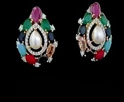Luxury Trendy Brass Gold Plated Zircon <b>Studded</b> Necklace with <b>Earrings</b> Set for Women's Wedding Occasion - Product Image 2
