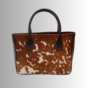 Bolso Tote de Cuero Genuino con Pelo, Bolso de Hombro Vintage, Gran Capacidad, Ligero - Product Image 1