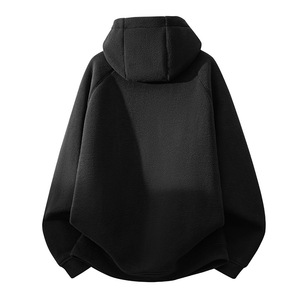 Chaqueta con Capucha de Forro Polar Verde Oliva para Hombre, Cierre Completo, Estilo Casual para Otoño, con Bolsillos con Cremallera y Corte Holgado - Product Image 6