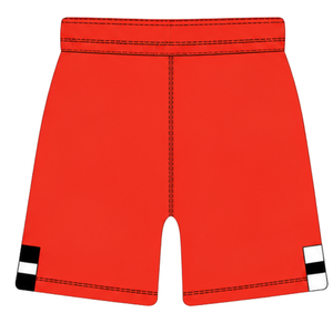 Pantalones Cortos de Rugby Rojos Brillantes con Cintura Elástica y Cordón Ajustable, Uniformes de Equipo a Rayas, Personalizables, Transpirables, para Entrenamiento y Rendimiento Atlético - Product Image 2