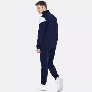 Survêtement Homme Bleu Marine à Blocs de Couleurs, Fermeture Éclair Intégrale, Poches Latérales, Style Sportif, Vêtement d'Automne, 100% Polyester 2026 - Product Image 2