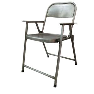 Silla plegable de Metal y hierro Vintage antiguo, brazos, muebles industriales para el hogar, sala de estar, apartamento de granja, villas de electroforesis - Product Image 1