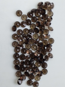 Cuarzo Ahumado Natural de 6.5MM, Corte Brillante Redondo, Gema Suelta de la Mejor Calidad para la Fabricación de Joyas - Product Image 4
