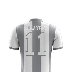 Custom Sublimated Soccer Uniform Set <b>Men's</b> White Gray Team Name 100% Polyester Quick Dry Wholesale Adult High Quality - Product Image 5