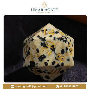 Best Quality Hot Sale Natural Dalmatian Jasper Stone <b>Dice</b> Set 7 Pcs Custom Logo Wholesale - Product Image 4