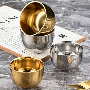 Tasses à saké en acier inoxydable, tasses à soju dorées, tasses à vin blanc pour restaurant, mugs à thé en acier inoxydable à double isolation - Product Image 6